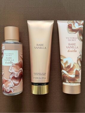 Victoria's Secret Bare Vanilla Body Care Trio -